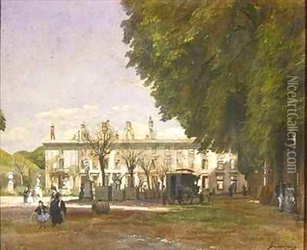 The Ruins of the Chateau de Saint Cloud in 1871 Oil Painting - Louis Francais