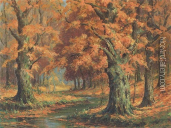 Autumn Landscape Oil Painting - Edward R. Sitzman
