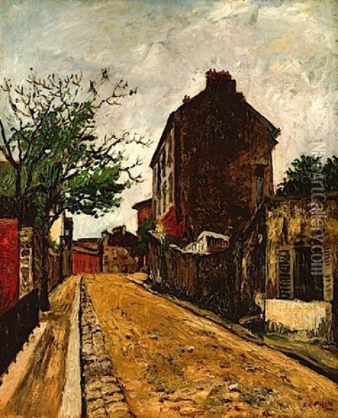 Rue De Banlieue Oil Painting - Marcel Francois Leprin