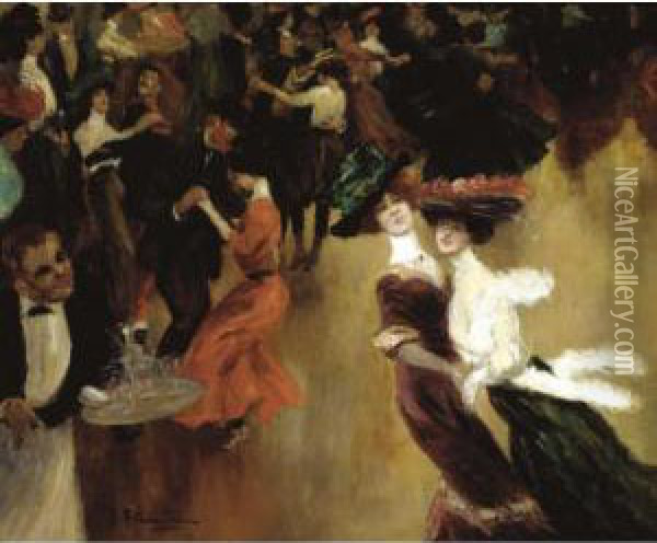 Dance And Be Merry Oil Painting - Gustave Flasschoen