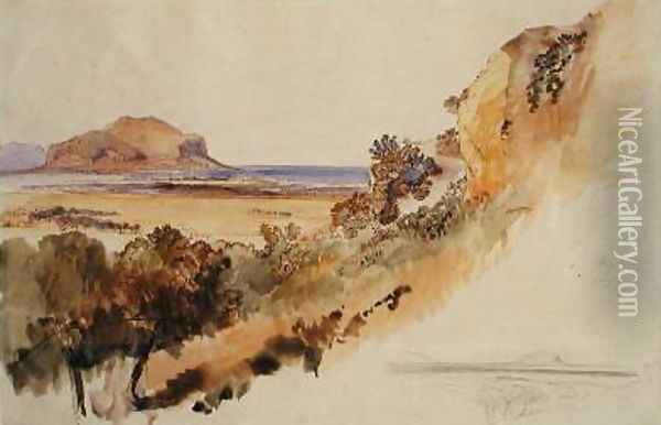 View near Palermo Oil Painting - Edward Lear