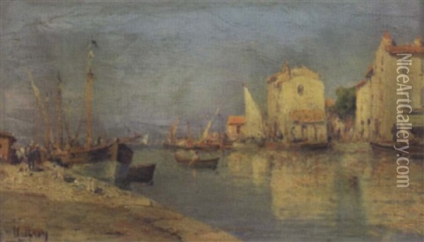 Le Port De Bouc Oil Painting - Henri Malfroy-Savigny