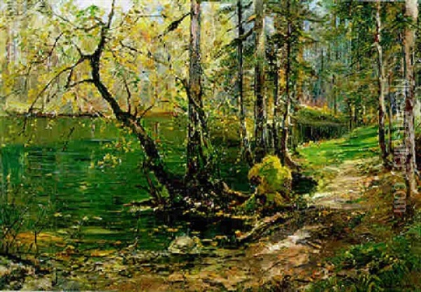 Aulandschaft Oil Painting - Carl Kaiser-Herbst