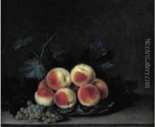 Nature Morte Aux Fruits Et Au Couteau Oil Painting - Antoine Berjon