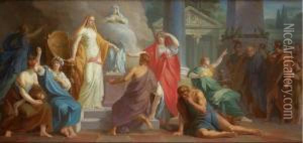 La Scuola Di Atene Oil Painting - Friedrich Heinrich Fuger