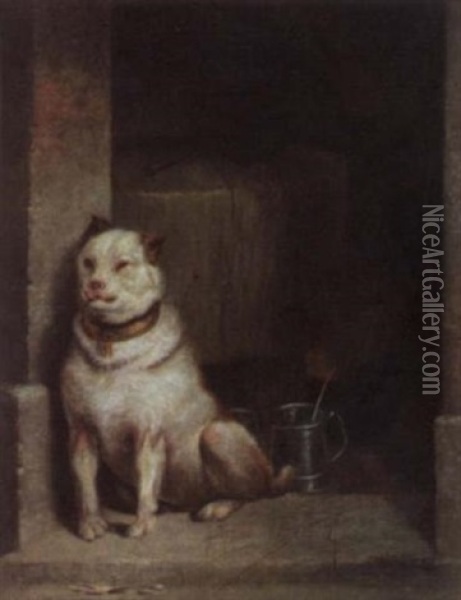 The Drunken Dog Oil Painting - Edward Armfield
