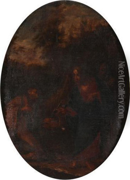 Cristo Consegna Le Chiavi A San Pietro Oil Painting - Giovanni Battista (Baciccio) Gaulli
