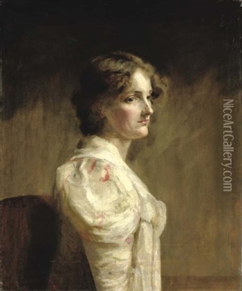 Portrait Of E.m. De La Poer Trench Oil Painting - Walter Frederick Osborne
