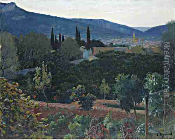 El Valle, Soller Oil Painting - Santiago Rusinol i Prats