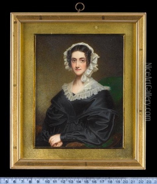 Mrs Simcox Lee, Nee Lavinia Anne Tarbutt Oil Painting - William John (Sir) Newton