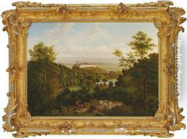 A View Of Schloss Ballenstedt Oil Painting - Raphael Carl Reinhard