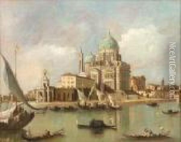 Vue De Santa Maria Della Salute Oil Painting - Giacomo Guardi