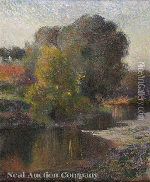Autumn Lake Oil Painting - Mary Clare Sherwood