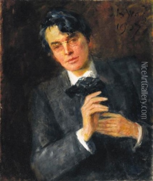 Portrait Of William Butler Yeats Oil Painting - John Butler Yeats