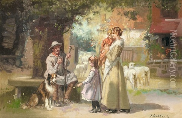 The Family Oil Painting - John Lochhead