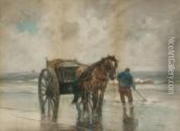 Dutch Clam Digger Oil Painting - William Frederick Ritschel