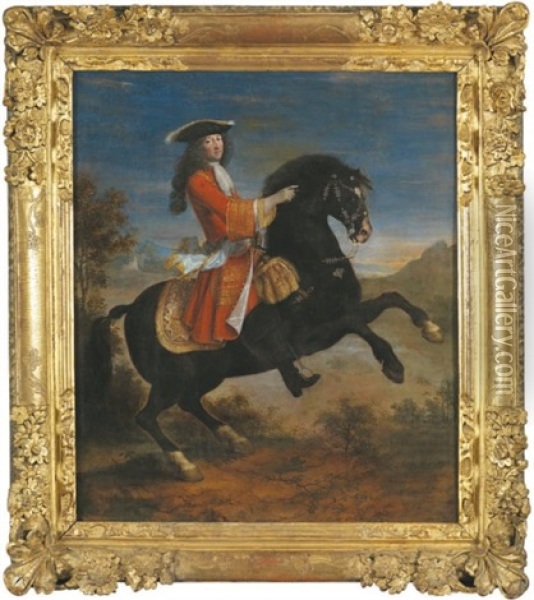 Portrait Equestre Oil Painting - Jean-Baptiste Martin the Elder