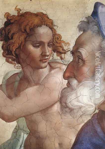 Ezekiel (detail-2) 1510 Oil Painting - Michelangelo Buonarroti