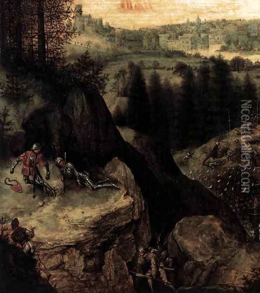 The Suicide of Saul (detail) 1562 3 Oil Painting - Jan The Elder Brueghel