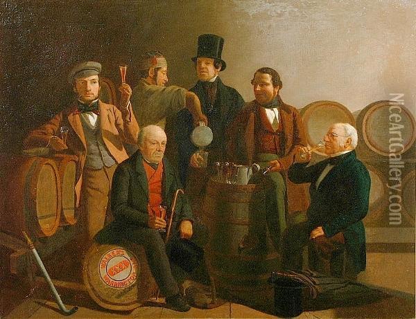 The Ale Tasters Oil Painting - John Davies