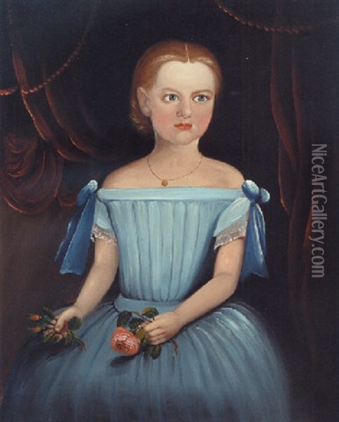 Portrait Of Ella Frances Moore Oil Painting - William Matthew Prior