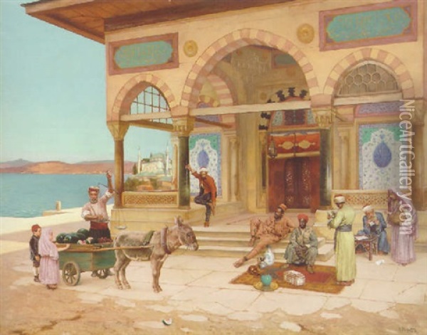 The Tomb Of Sultan Selim, Constantinople Oil Painting - Rudolf Ernst