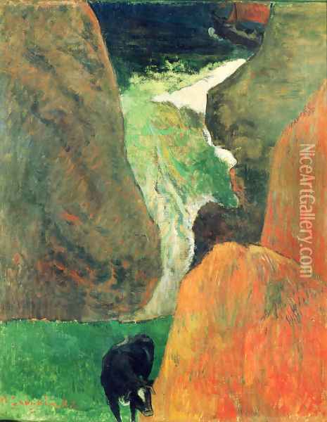 On the abyss Oil Painting - Paul Gauguin