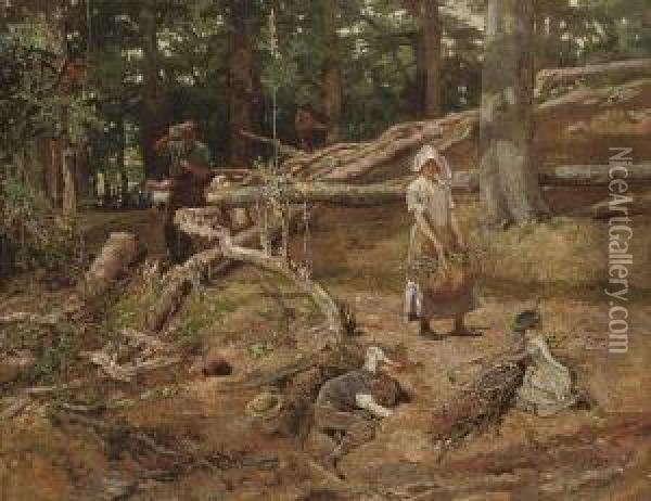 The Woodlands Oil Painting - William Small