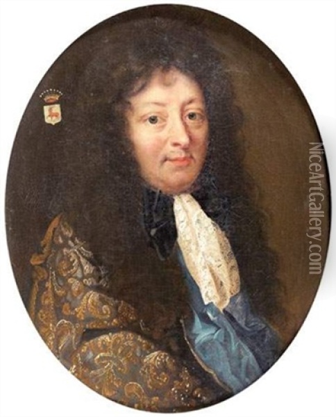 Portrait D'un Gentilhomme Oil Painting - Pierre Mignard the Elder