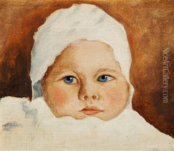 Portrait Of Olga As A Baby Oil Painting - Empress Marie (Dagmar) Feodorovna