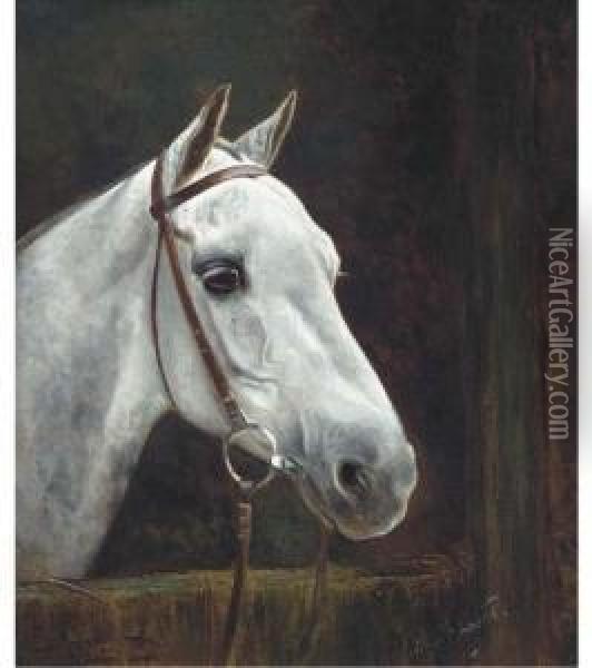 Colonel Heseltine's Polo Pony Oil Painting - Lilian Cheviot