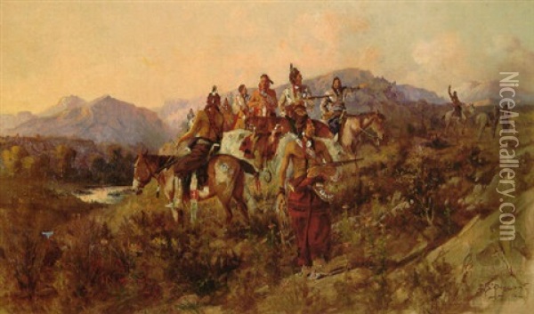 Lost Trail Oil Painting - Edgar Samuel Paxson