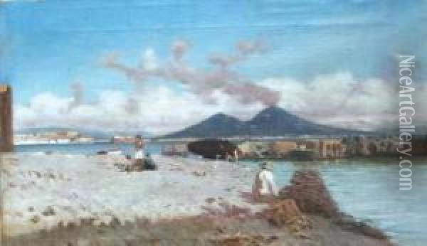 Marina Di Napoli Oil Painting - Giuseppe Laezza