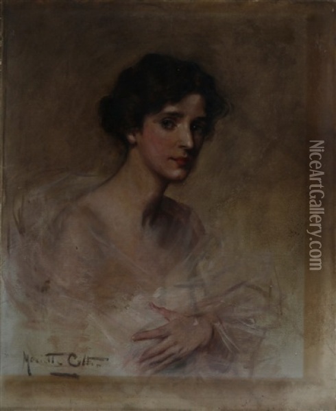 Portrait De La Princesse Jean Ghika, Nee Hazel-marie Paliner-singer (1882-1951) Oil Painting - Mariette Leslie-Cotton