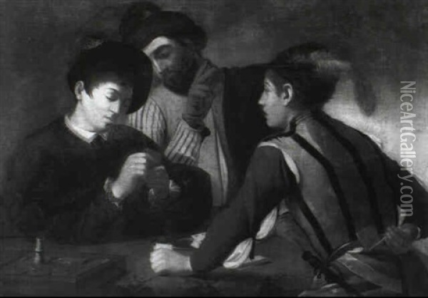 Die Falschspieler Oil Painting -  Caravaggio