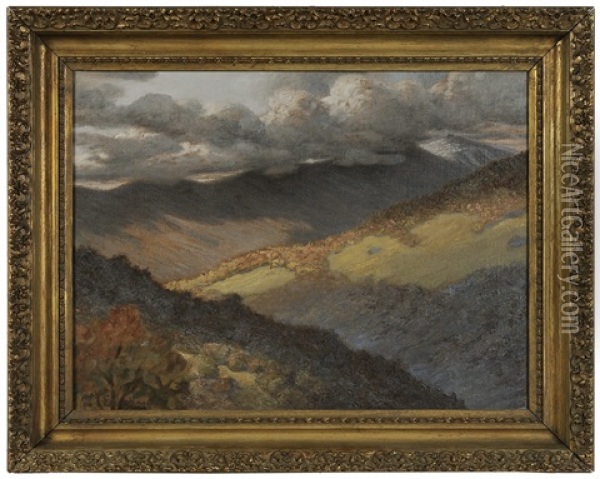 Autumn Mountain Landscape Oil Painting - John Joseph Enneking
