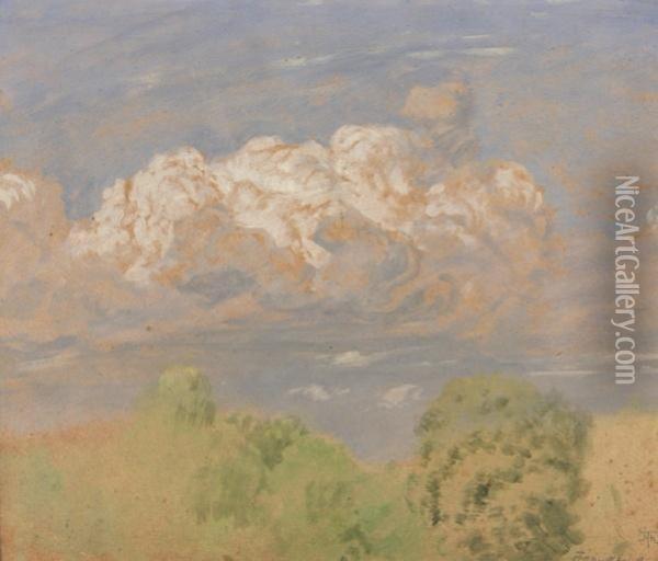 Wolkenstudie Oil Painting - Hans Thoma
