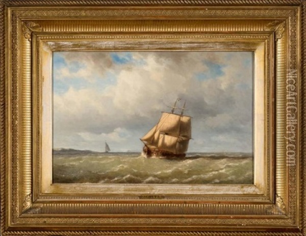 Marine Oil Painting - Johannes Frederick Schuetz