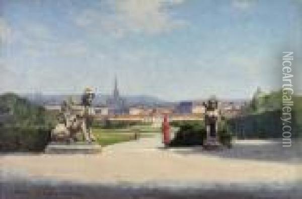 Blick Auf Wien Vom Belvedere Aus Oil Painting - Karl Ludwig Prinz