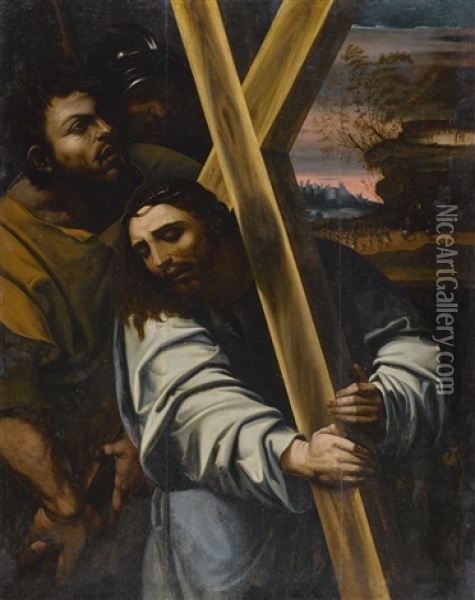 Christ Carrying The Cross Oil Painting - Francisco Ribalta