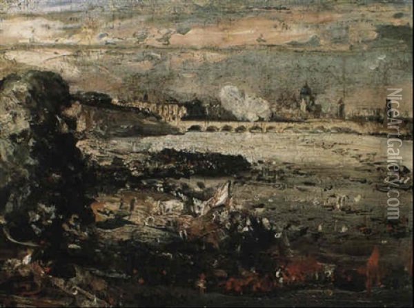 Waterloo Bridge Oil Painting - John Constable