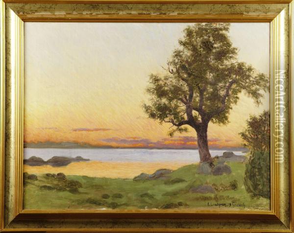 Kustmotivfran Grisslehamn Oil Painting - Emil Lindgren