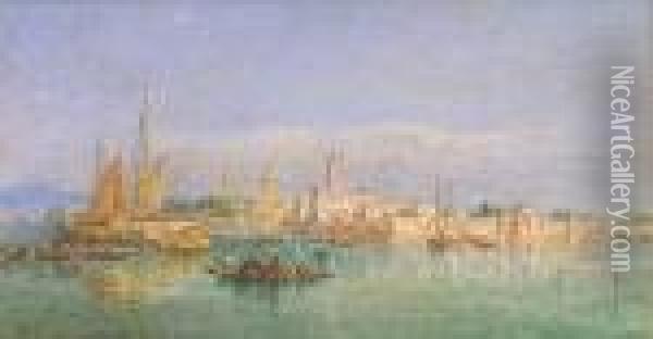 The Islands Of Murano, Burano And The Campo Santo, Venice Oil Painting - Edward Alfred Angelo Goodall