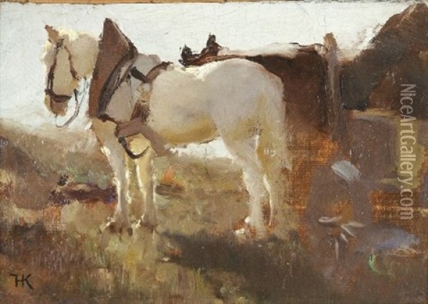 Pferdefuhrwerk Oil Painting - Hugo Konig