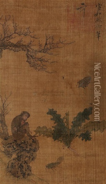 Monkey Oil Painting -  Emperor Huizong