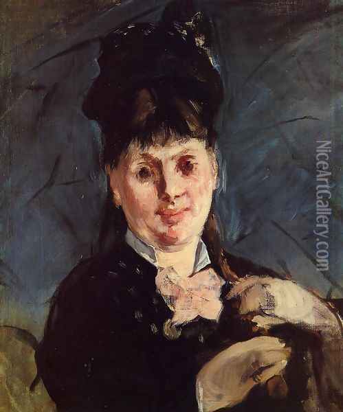 Woman with Umbrella Oil Painting - Edouard Manet