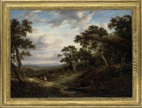 A View Near Woburn, Bedfordshire Oil Painting - Patrick, Peter Nasmyth