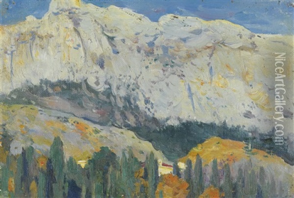 Mountain View, Gaspra Oil Painting - Mikhail Vasilievich Nesterov