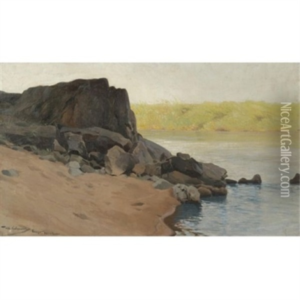 Am Kisigo (at The Kisigo) Oil Painting - Wilhelm Friedrich Kuhnert