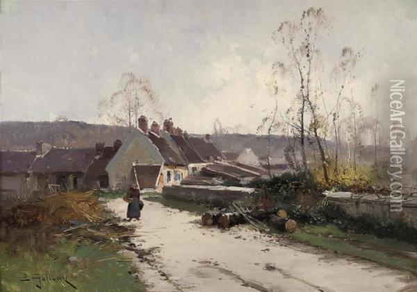 The Road Home Oil Painting - Eugene Galien-Laloue